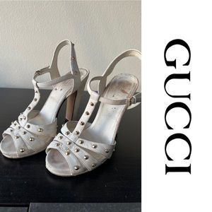 Authentic Gucci Jacquelyn studded leather sandals S7
